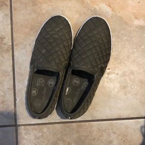 Stevie’s girls green slip on sneaker